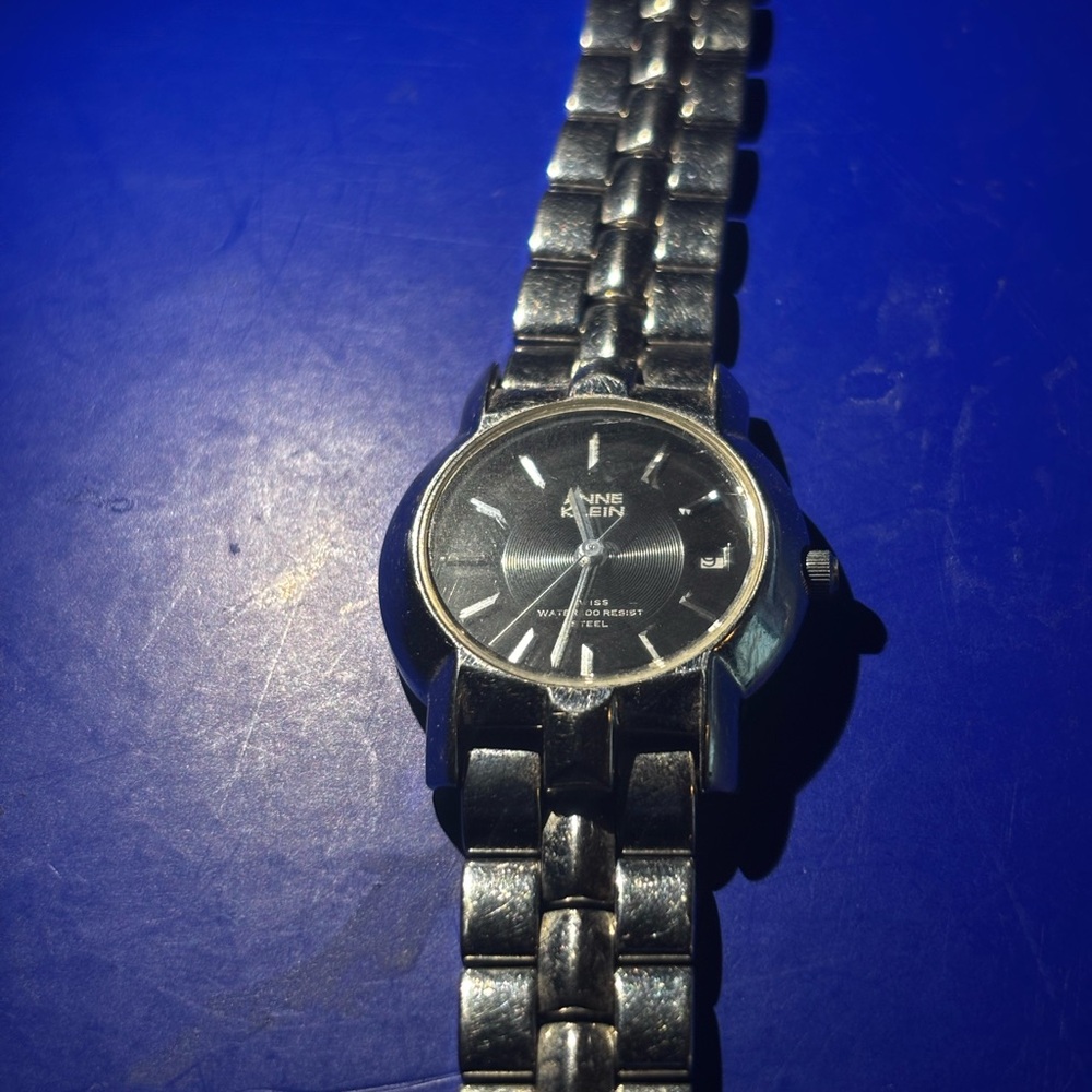 Anne Klein Silver and Black Women's Watch